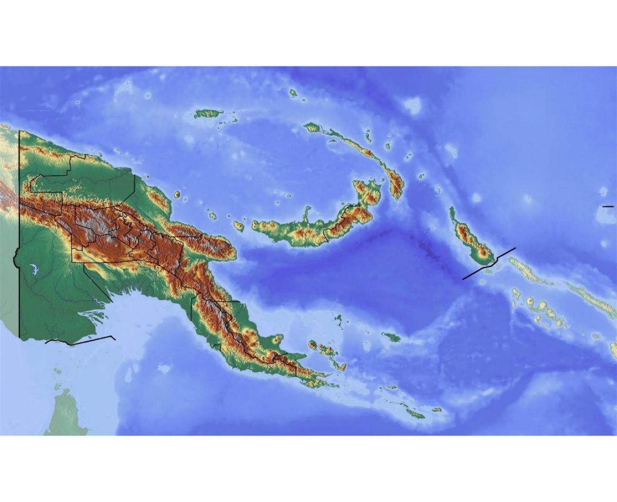 papua-nová guinea topografických máp