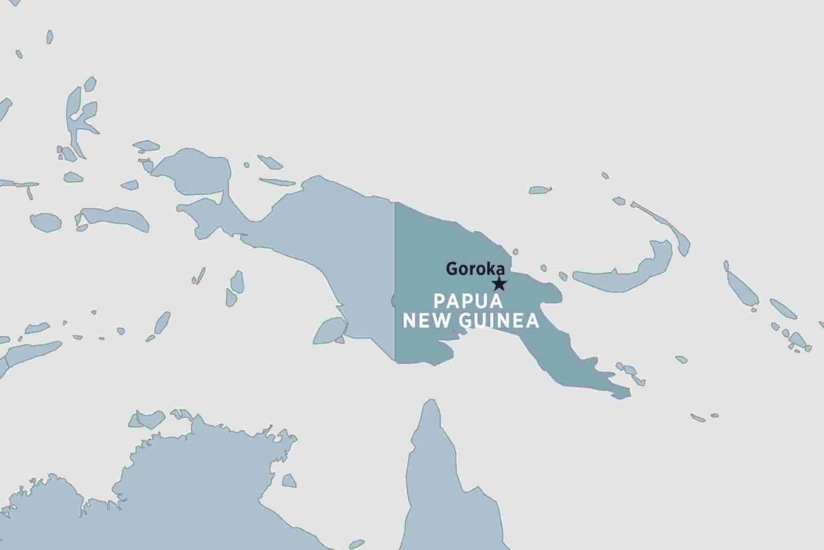 mapa goroka papua-nová guinea