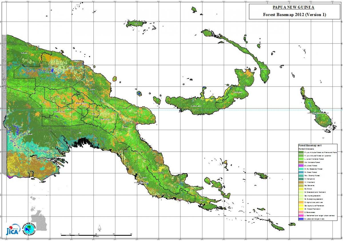 mapa papua-nová guinea klímy