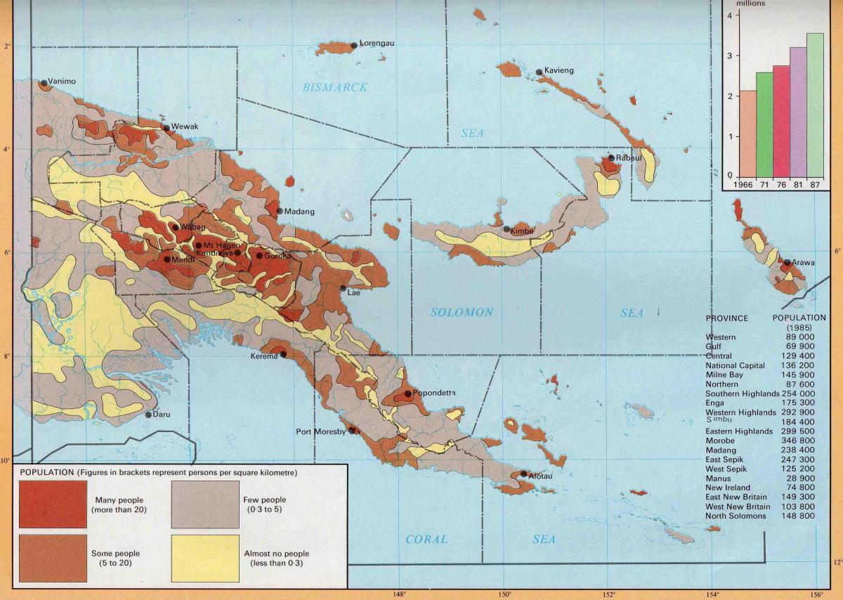 mapa papua-nová guinea obyvateľstva