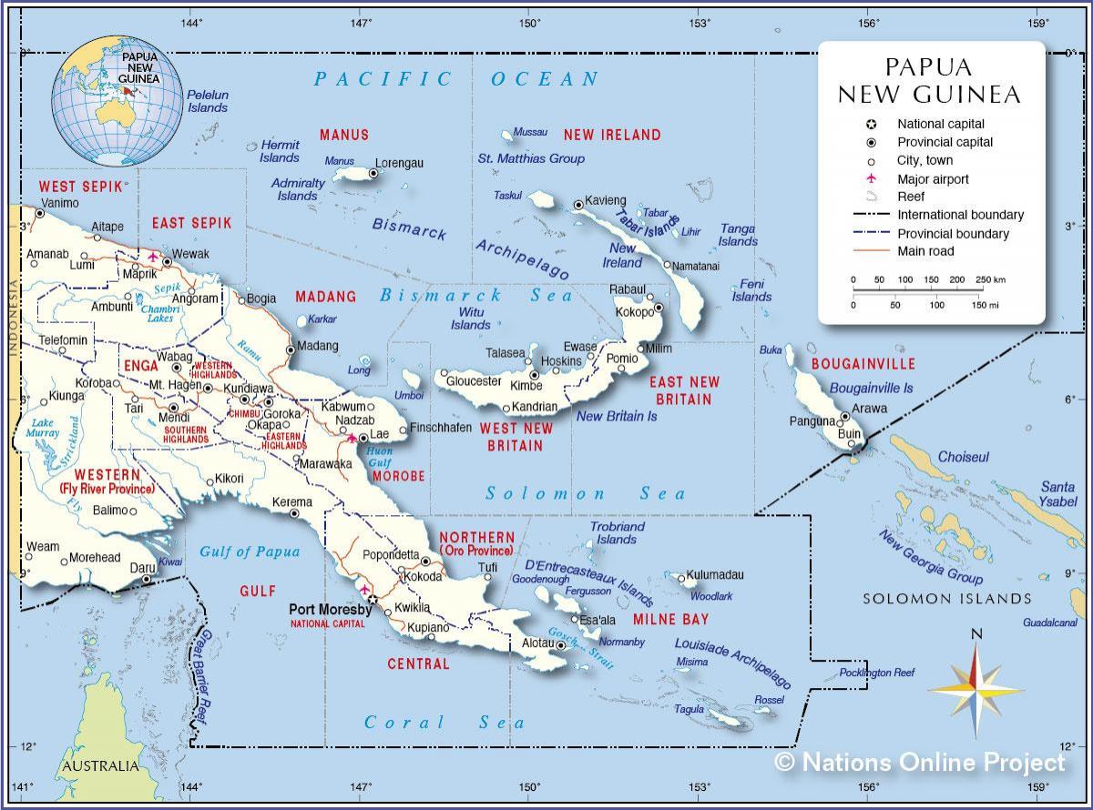mapa ceny papua-nová guinea 