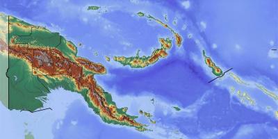 Papua-nová guinea topografických máp