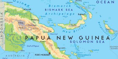 Mapa hlavného mesta papua-nová guinea