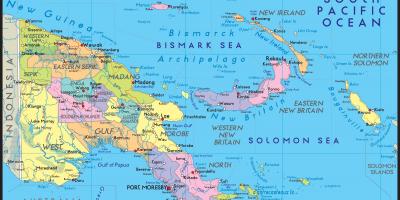 Podrobná mapa papua-nová guinea