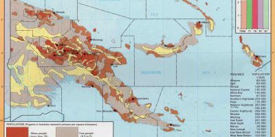Mapa papua-nová guinea obyvateľstva