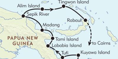 Mapa rabaul papua-nová guinea