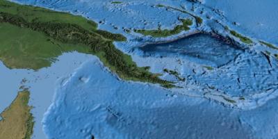 Mapa satelitná mapa papua-nová guinea